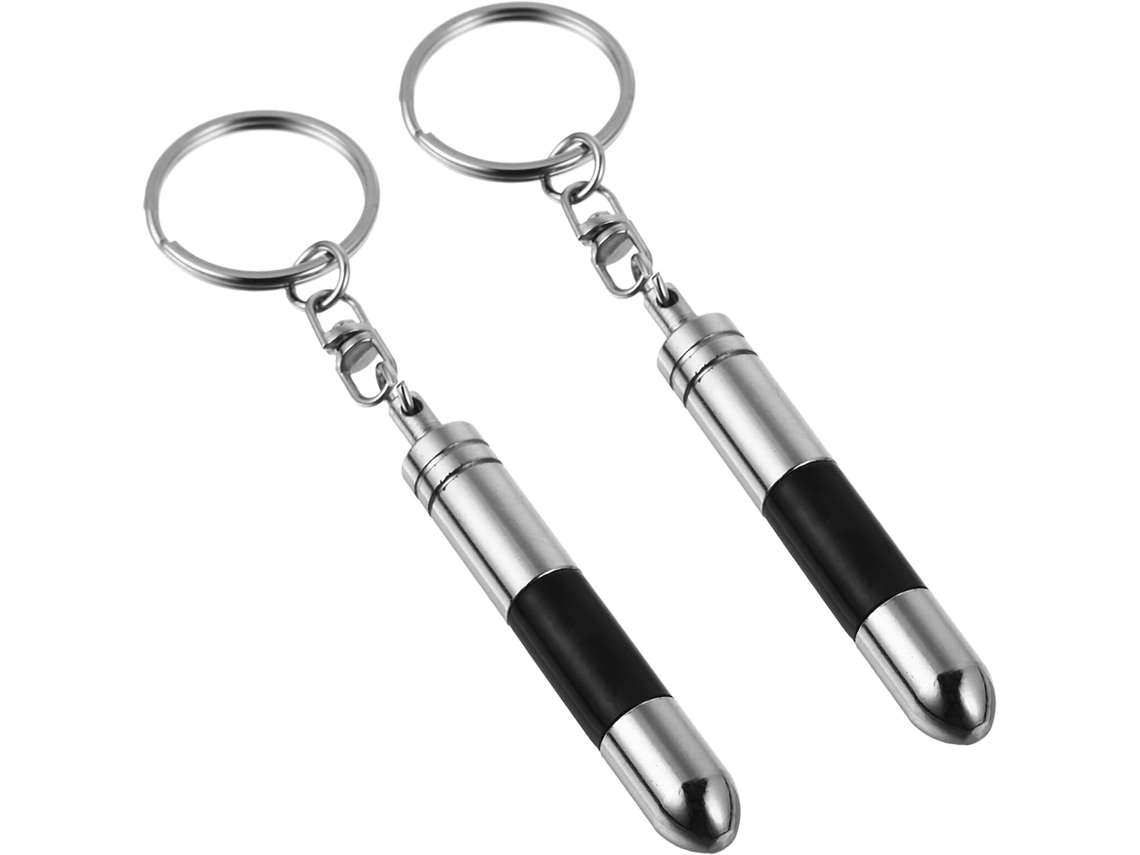 Juego De 2 Llaveros Electrostáticos Negros, Barras Antiestáticas Para Coche.