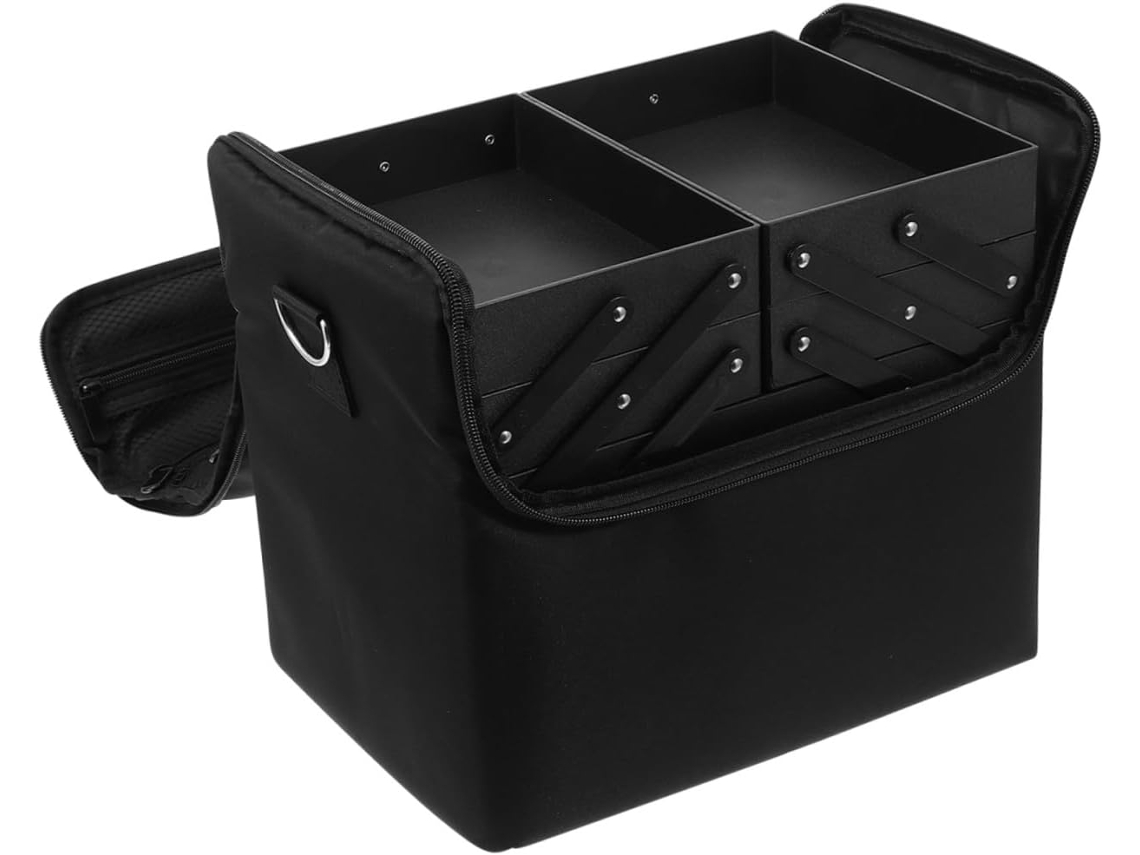 Neceser De Viaje Con Bandeja Deslizante, Caja De Almacenamiento De Cosméticos Para Viajes.