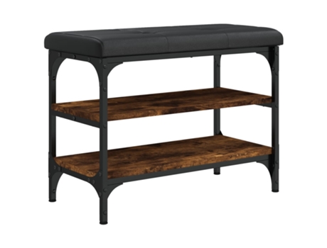 Banco zapatero VIDAXL madera de ingeniería roble ahumado (62x32x47 cm)