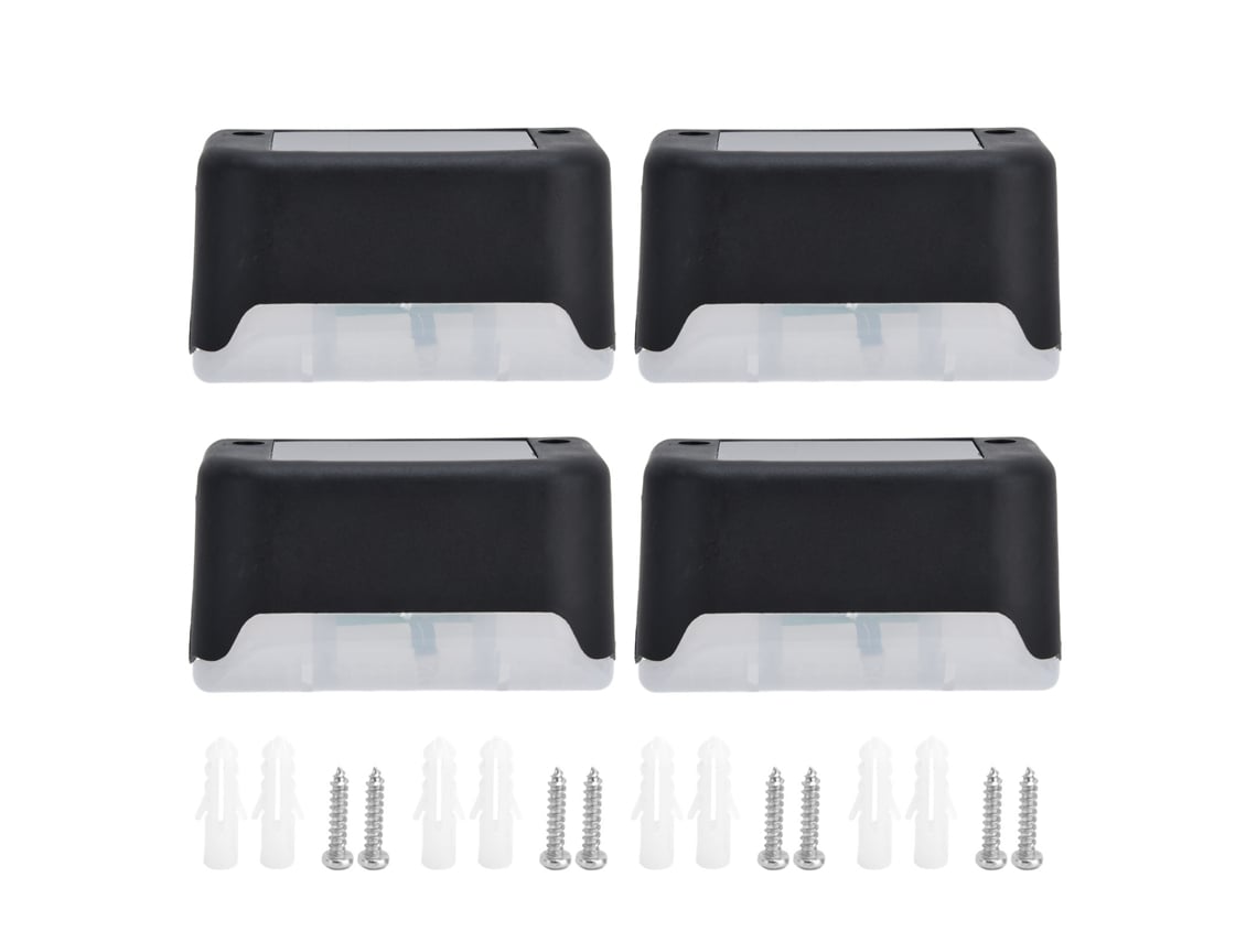 2026-4pcs Luces Solares Para Escaleras Exteriores Impermeables Led Luz Cálida Para Jardín Patio Patios Fences