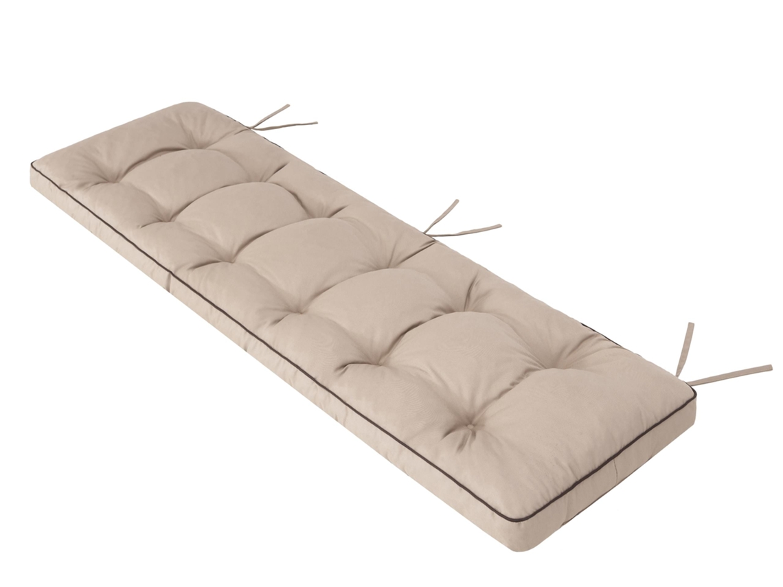 Cojín para banco de jardín con cojín grueso para uso en exteriores. Largo: 120cm, ancho: 40cm - Beige SALES CORE