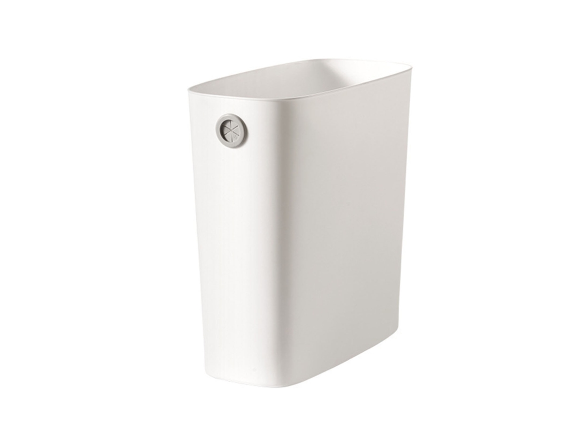 Baok - Papelera rectangular de plástico delgada y estrecha con gran capacidad para baño, dormitorio, cocina, hogar y oficina.
