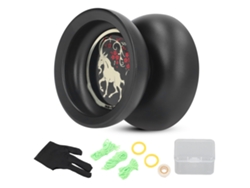 Ats-yoyo Para Principiantes Y Jugadores Avanzados Juguete Exquisito De Aleación Con Rodamiento De Repuesto Y Guante Para Practica Diaria