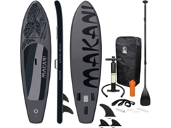 Tabla hinchable de paddle surf SUP Makani ECD 320 x 80 x 15 cm de PVC negro