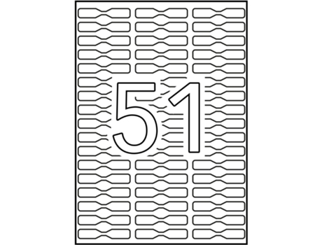Etiquetas & Eadas con Adhesivo 15 Hojas APLI (Blanco - A5 45 X 8 mm)