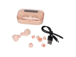 Auriculares Inalámbricos Bluetooth 5.0 Con Modo Binaural/monoaural Y Estuche De Carga - Rosa