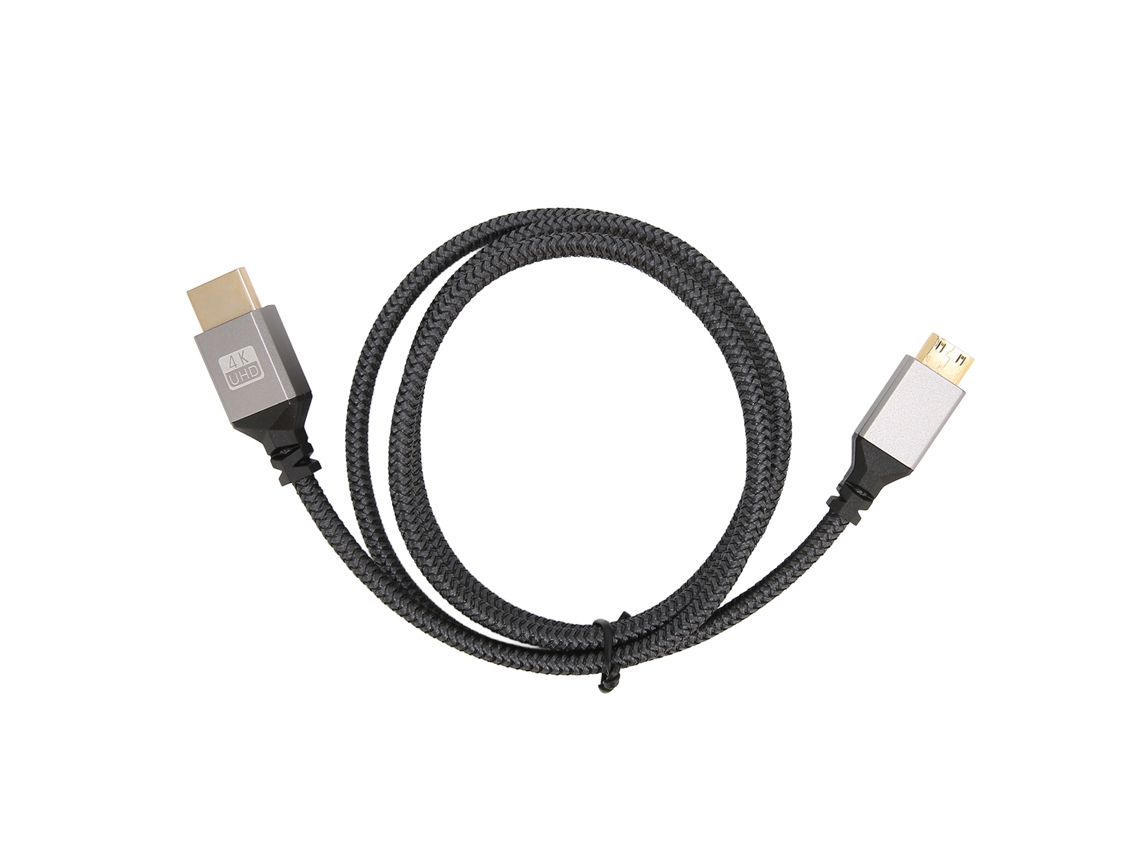 Cable HDMI de alta velocidad 4K 60Hz trenzado macho a macho de 1 m para TV, ordenador y monitor.