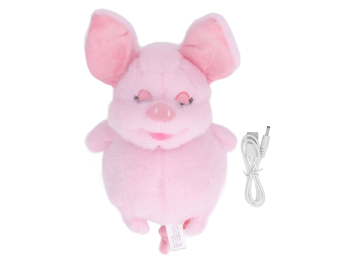 2026-juguete De Cerdo Parlante De Peluche Suave Interactivo Eléctrico Para Niños Promueve Habilidades Lingüísticas Rosa