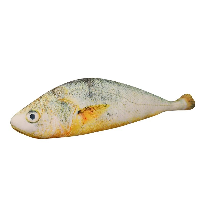 Almofada De Pelúcia Artificial Em Formato De Corvina Amarela (20 Cm), Imitação Divertida De Peixe.