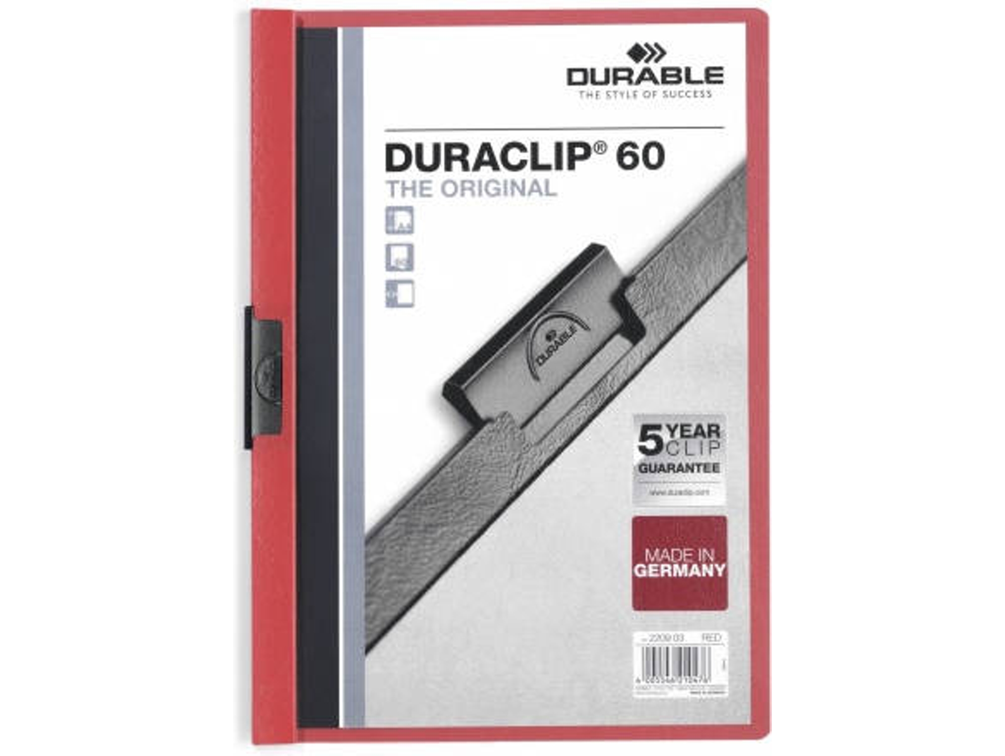 Carpeta DURABLE Duraclip 60 Rojo (A4)