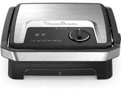 Grill MOULINEX Inicio Adjust GI272D10 (2000 W - Negro e Inox)