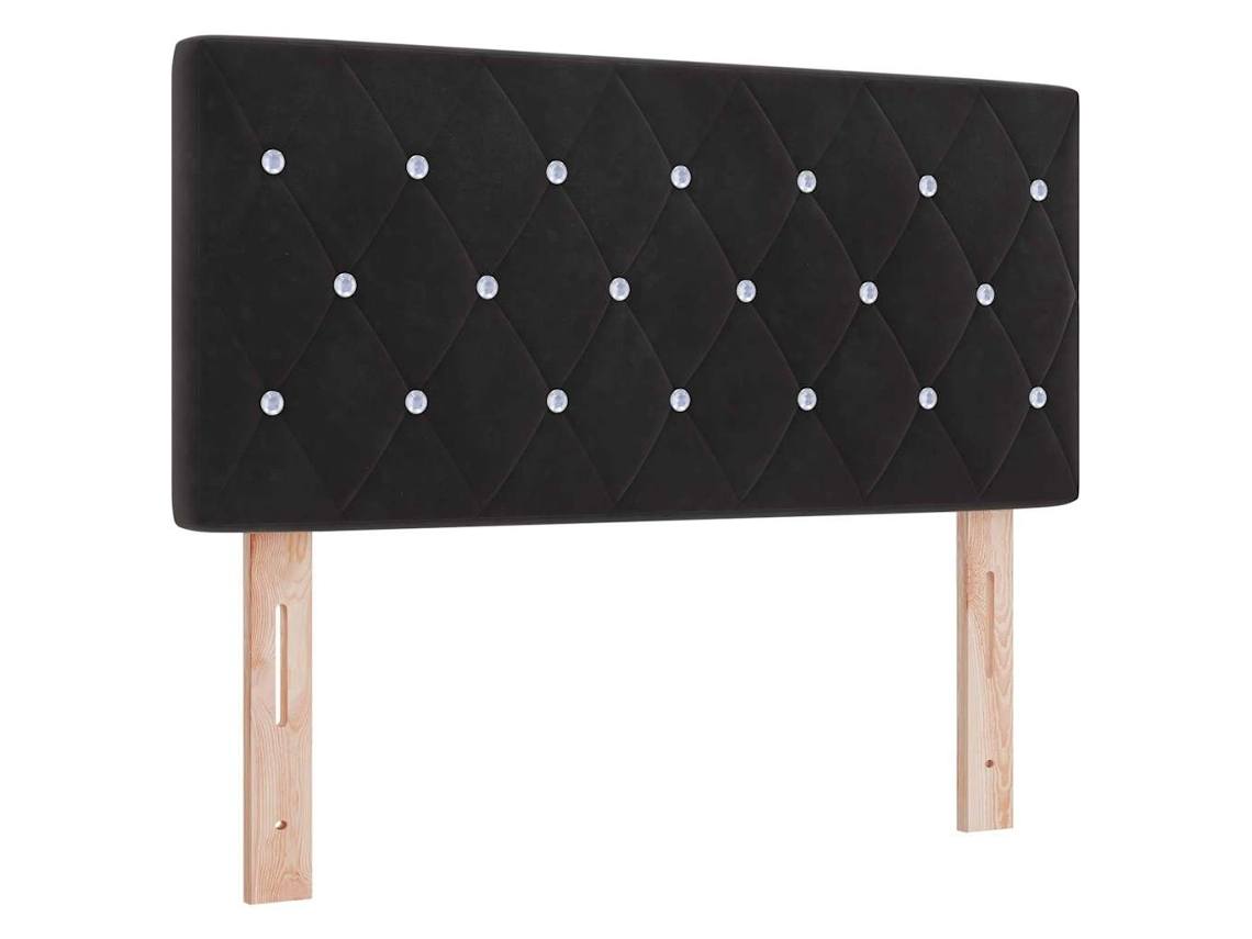 Cabecero LED con tiras de luces, poliéster negro, MAISON EXCLUSIVE (90x0x0 cm)