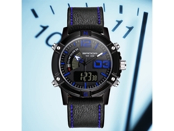 Reloj Electrónico Digital Sanda Multifuncional Impermeable Pulsera (negro Azul)