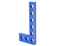 Regla De Ángulo Recto Para Carpintería, 90 Grados, Posicionamiento De 0 A 100 Mm, Color Azul.