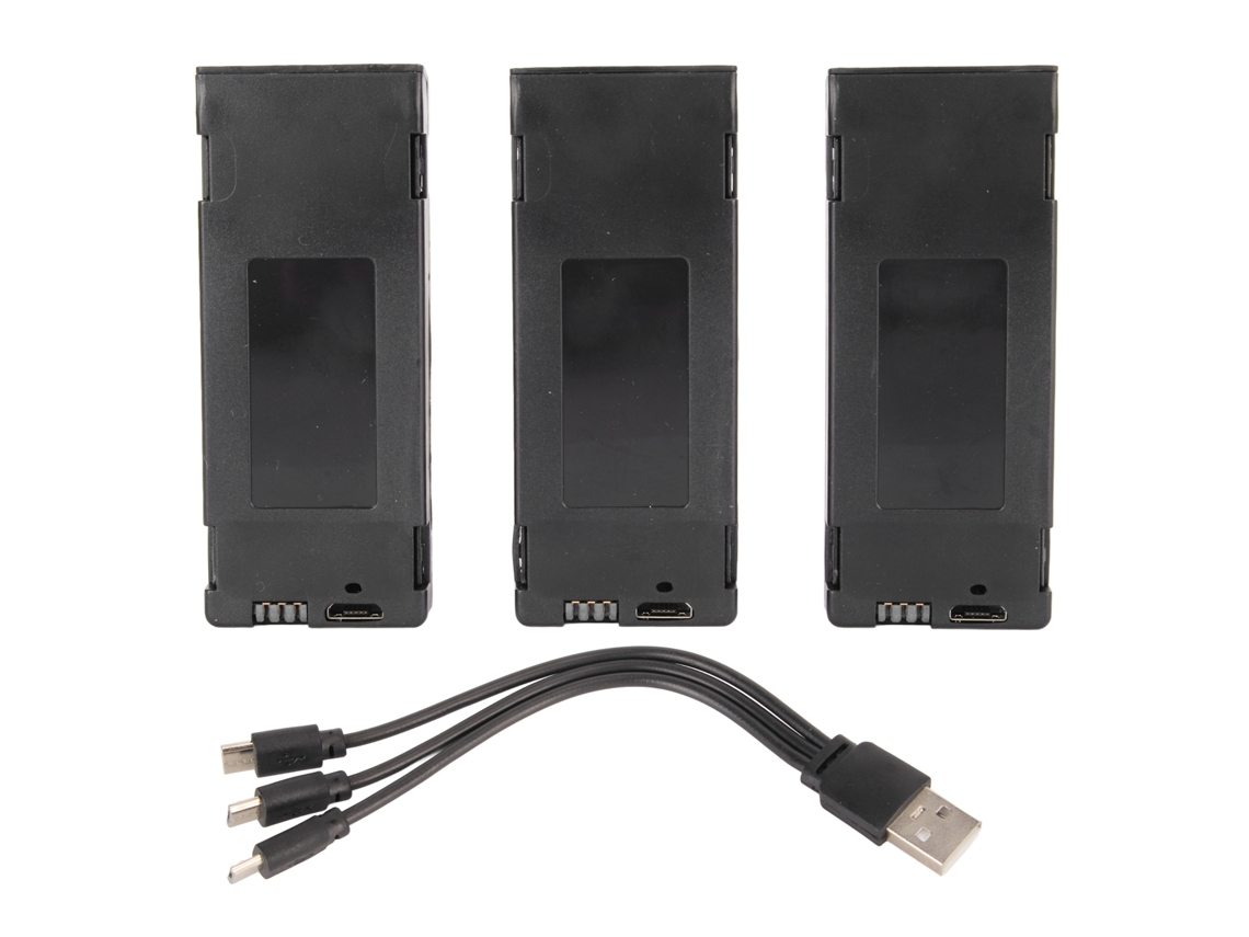3 Piezas Batería De Litio Recargable De 750mah 3.7v Para Drones Quadcopters E88max E99max