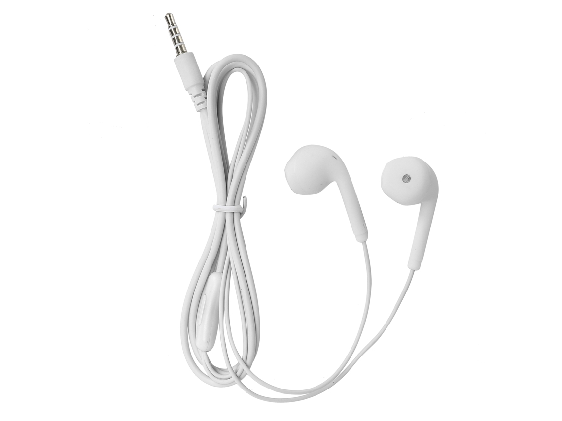 Fone De Ouvido Fio Universal 3.5mm Hifi Controle Por Cabo Para Celular Branco