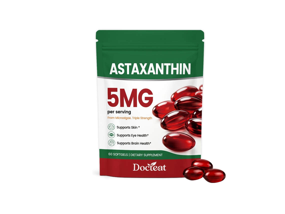 Cápsulas de gelatina con astaxantina