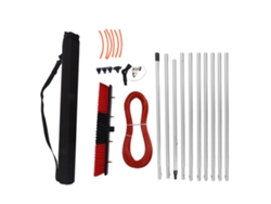 Kit de varilla hidráulica, cepillo hidráulico, resistente, grande, portátil, con lavado a agua, limpiador extensible, sistema de limpieza