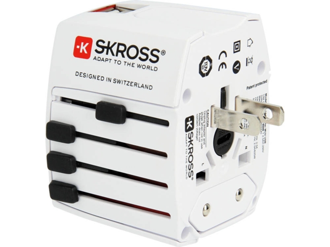 Adaptador de Viaje SKROSS Mundo MUV 2xUSB Blanco (625 W)