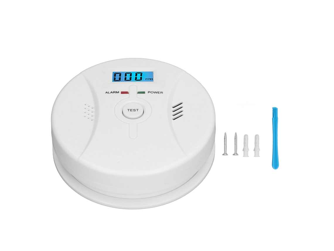 Detector De Humo Y Monóxido De Carbono Con Alarma Contra Incendios, Alta Sensibilidad, Detección Inteligente, Pantalla Lcd.