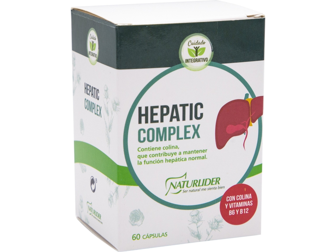 Complemento Alimentar NATURLIDER Hepatic - Complexulas Vegetales (60 Cápsulas)
