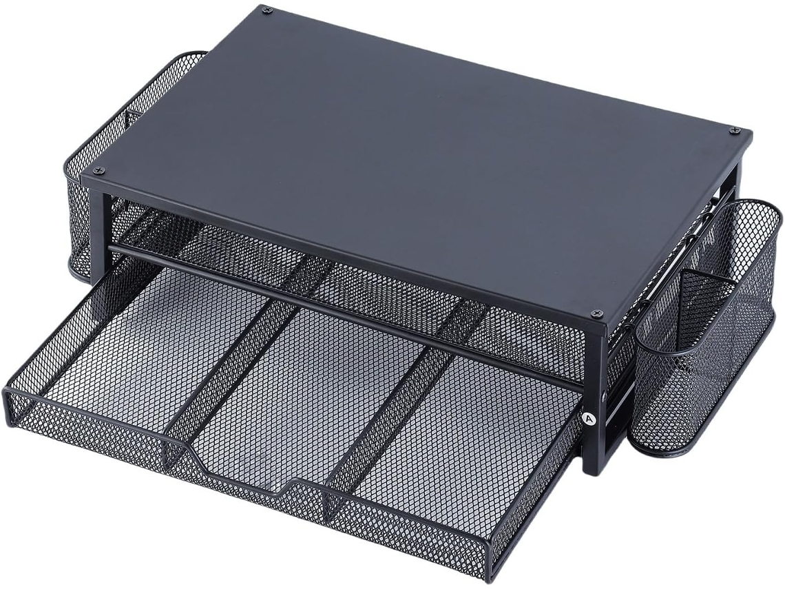 Soporte Para Pantalla, Cajón, Ventilación, Portalápices, Capa Metálica, Almacenamiento Lateral Para Ordenador