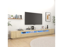 Mueble de Armario Tv con Luces Led 300X35X40 Cm Roble Sonoma