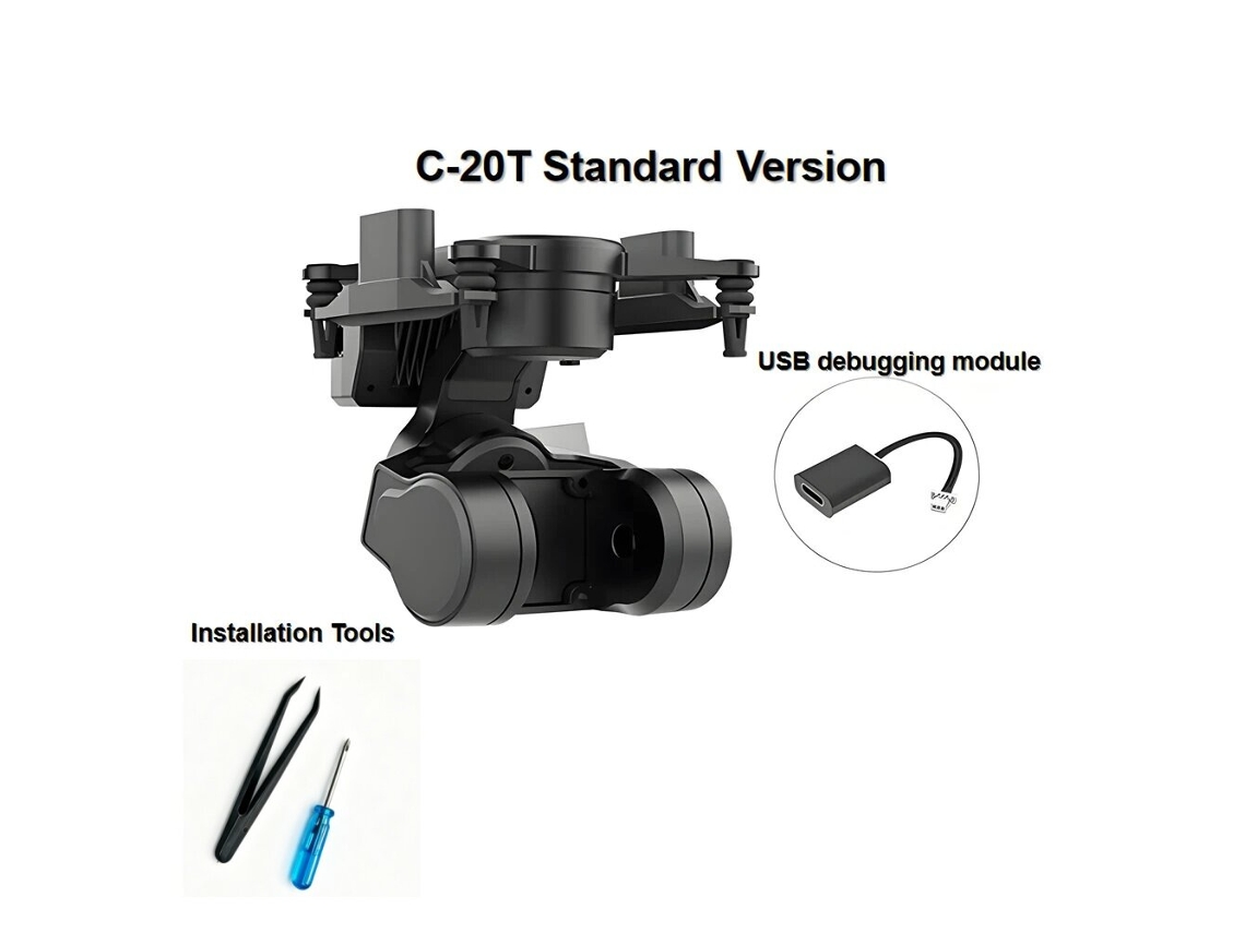 Conjunto Acces + Rastreador Cabeza + Enlace Datos xf C-20t Estabilizador Cámara Montura 19mm Dji O3/walksnail Avatar Antivibración Drones Fpv