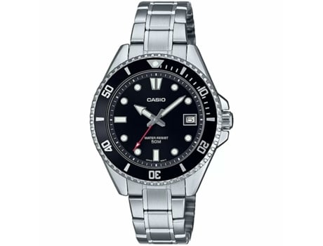 Reloj Hombre CASIO MDV-10D-1A1VEF Negro Plateado (Ø 38,5 mm)