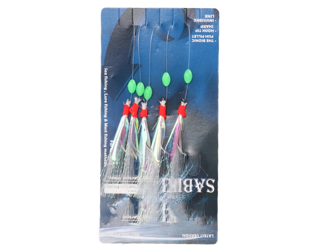 20 Anzuelos De Pesca De Acero De Alto Carbono Con Nailon 3/0, Accesorios Para Cebo De Piel De Pez Simulada