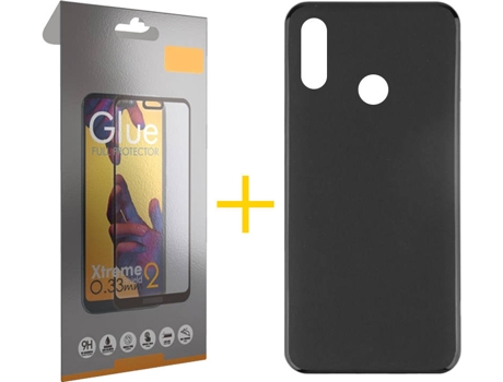 Kit Funda + Protector de Pantalla Huawei Y6 2019 SKYHE Liso Negro