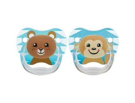 Chupete DR BROWN'S Prevent Animal Face T1 (06-12M - Azul)