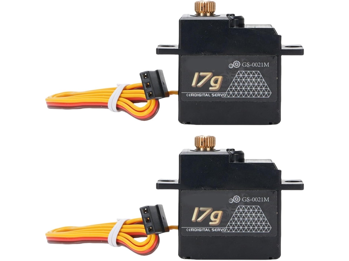 Servo Digital De 2 Piezas De 17g Con Bocina De Aluminio, 25t - Servo Rc Con Engranajes Metálicos Ip66