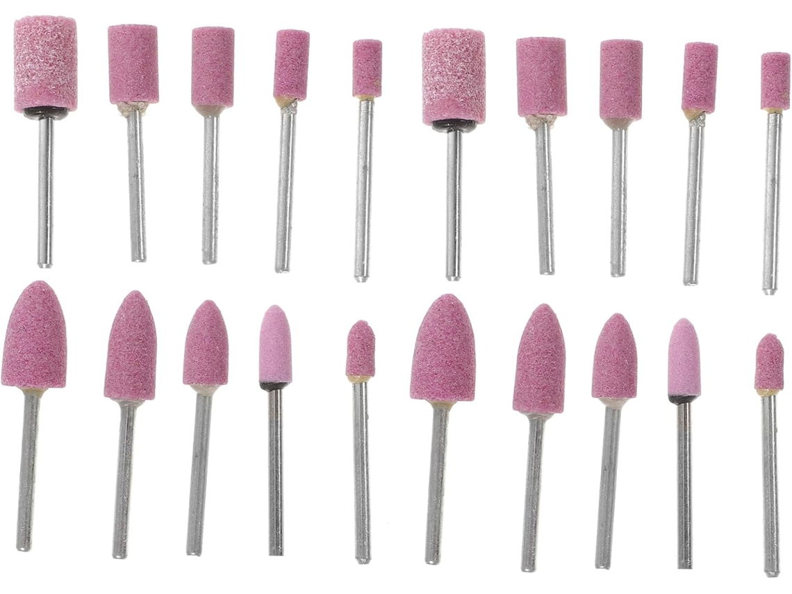 Kit De 20 Brocas Abrasivas De Pedra Montadas Alipis Para Furadeira, Acessório Para Esmerilhar E Polir Metais,