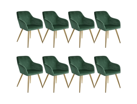 Conjunto de 8 Sillas TECTAKE (62 x 58 x 82 cm - Poliuretano - Multicolor)