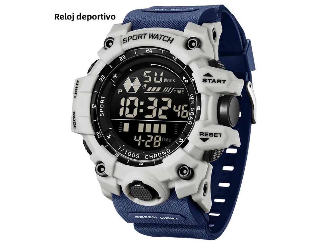 Reloj de pulsera deportivo electrónico para hombre, resistente al agua, con pantalla LED analógica/digital multifuncional y esfera grande, modelo G.