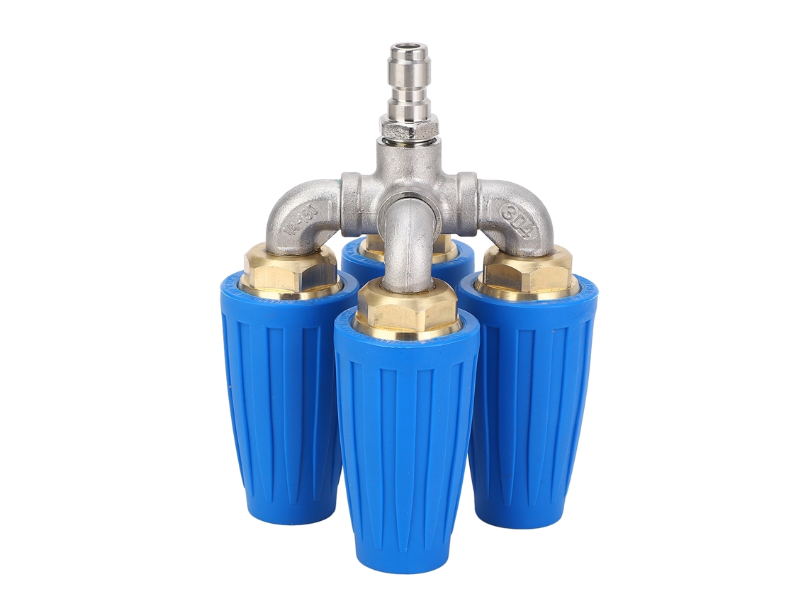 Boquilla giratoria para hidrolavadora 4 en 1 de 4000 psi y 1/4 de pulgada
