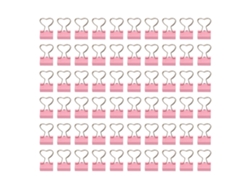 60 Clips De Carpeta Con Mango En Forma De Corazón Rosa, Fuerza De Sujeción Fuerte Para Papeles, Entradas Y Ropa