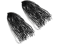 Perucas Trançadas De 2 Peças, Extensões De Cabelo Sintético Cacheado E Ondulado.