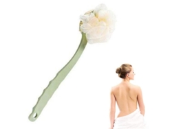 Cepillo De Baño Con Cerdas Y Esponja Corporal Con Mango Largo Antideslizante.