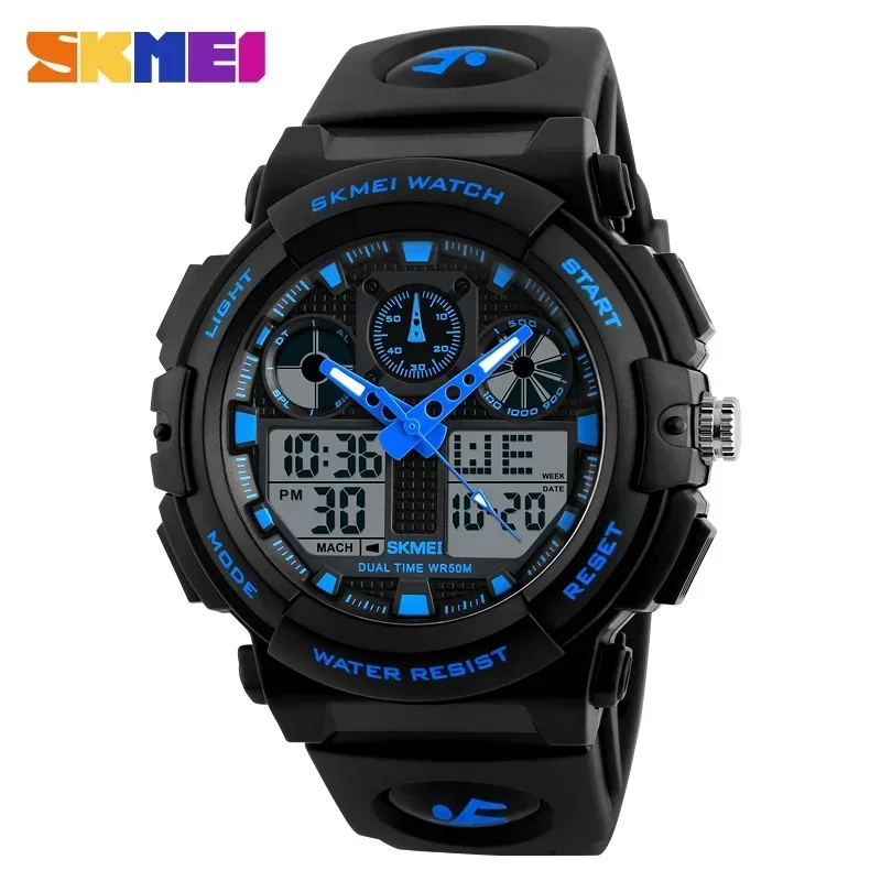 Reloj deportivo digital MDUG para hombre con retroiluminación y resistencia al agua.