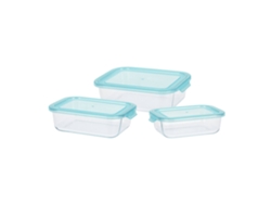 Juego de 3 recipientes de vidrio para almacenamiento: 0,63 L, 1 L, 1,5 L