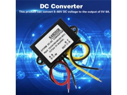 Módulo convertidor reductor DC-DC 2026as de 12V/24V/36V/48V a 5V 8A Fuente de alimentación reductora
