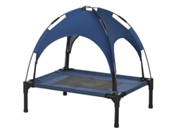 Cama Elevada Con Toldo Con Protección Uv, Tafetán Azul, 61x46x62cm