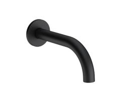 Caño de baño Kludi Bozz, montaje en pared, proyección de 160 mm, 3850539, negro mate