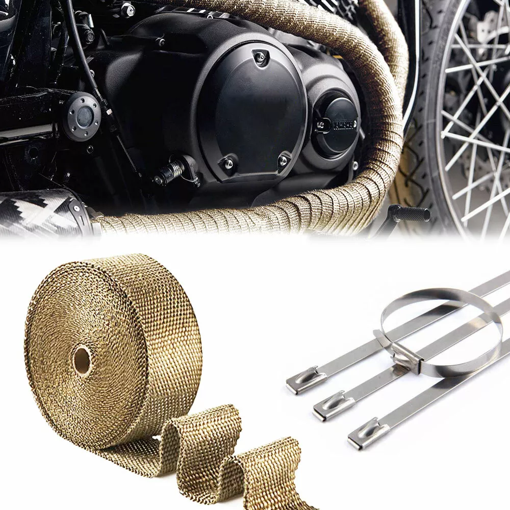 Cinta aislante térmica para tubos de escape de motocicletas 900°, transparente, 5 x 15 m 4r Quattroerre.it