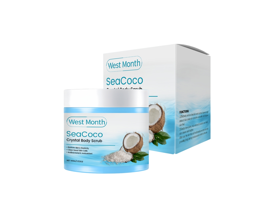 Gel exfoliante corporal con partículas suaves para una piel radiante.