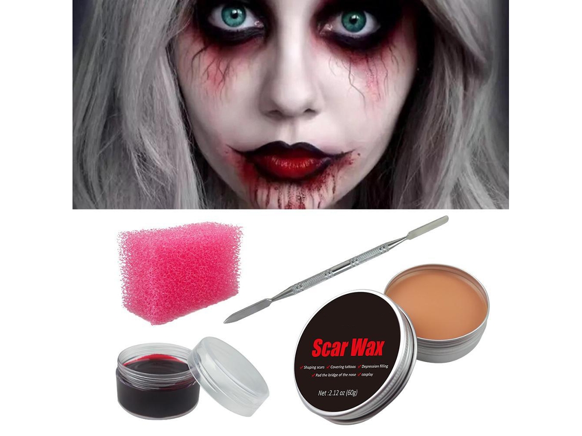 Cera De Maquillaje Para Cicatrices Kit Maquillaje Halloween Efectos Especiales Escenario