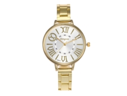 Reloj De Pulsera De Cuarzo Retro Moderno Para Mujer Con Esfera Redonda Azul Real.
