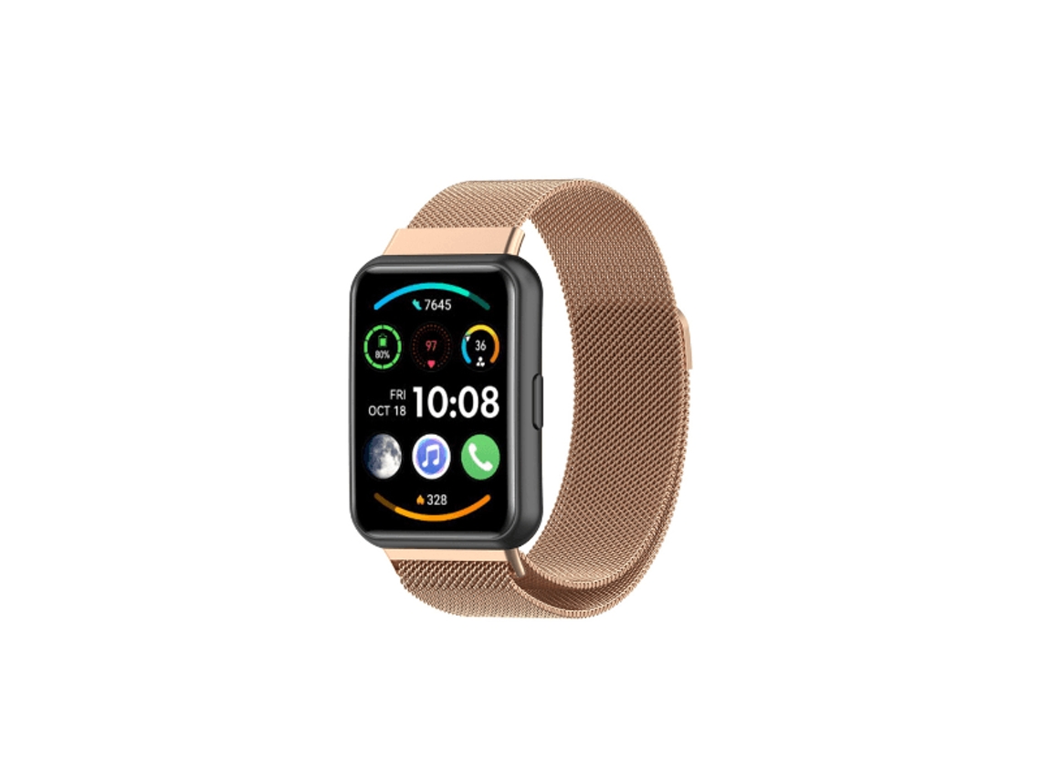 Correa Milanese Loop Fecho Magnético para Huawei Watch Fit 2 PHONECARE Rosa Dorado